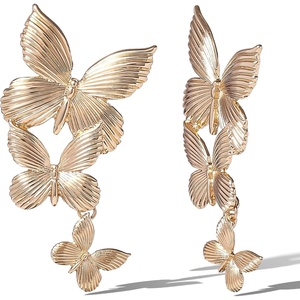 image:imageJessica Simpson GoldTone Butterfly Earrings for Women Drop or HoopGold Drop Butterfly