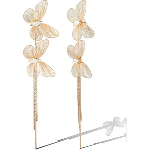image:imageJessica Simpson GoldTone Butterfly Earrings for Women Drop or HoopGold Tassel Butterfly