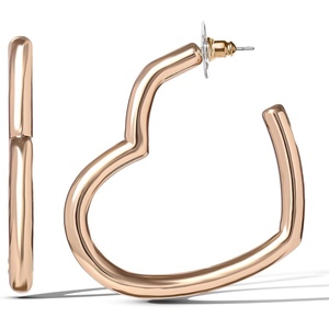 image:imageJessica Simpson Heart Hoop Earrings for Women  Yellow GoldTone Mothers