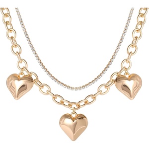 image:imageJessica Simpson Layered Heart Necklace for Women 17183