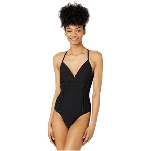 image:imageJessica Simpson On The Spot Side Tie Maillot OnePieceBlack