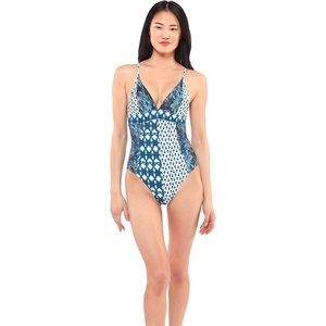 image:imageJessica Simpson On The Spot Side Tie Maillot OnePieceDark Navy Triangle