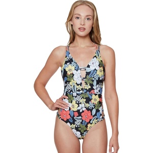 image:imageJessica Simpson On The Spot Side Tie Maillot OnePieceMandarin Multi