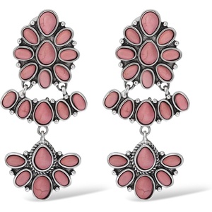 image:imageJessica Simpson Red Turquoise Marquise Bezel Dangle Earrings for Women