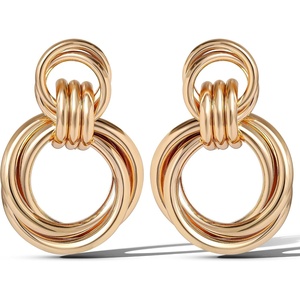 image:imageJessica Simpson Silver of GoldTone Hoop Earrings for Women TrendyYellow Round Link