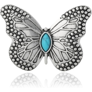image:imageJessica Simpson Silver or GoldTone Brooch for WomenSilver Turquoise Butterfly