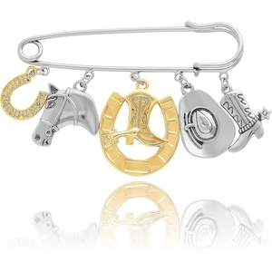 image:imageJessica Simpson Silver or GoldTone Brooch for WomenSilver Western Charms