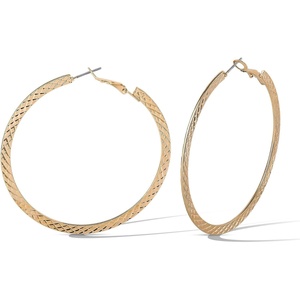 image:imageJessica Simpson Womens Hoop Earrings  SilverTone or GoldTone HoopGold Flat Omega