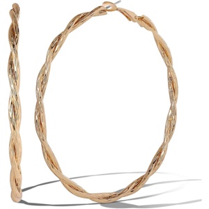 image:imageJessica Simpson Womens Hoop Earrings  SilverTone or GoldTone HoopGold Twist