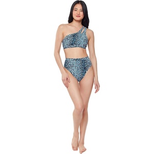 image:imageJessica Simpson Womens Mix amp Match Snake Print Swimsuit Separates Top amp BottomLeopard High Waist Bottom