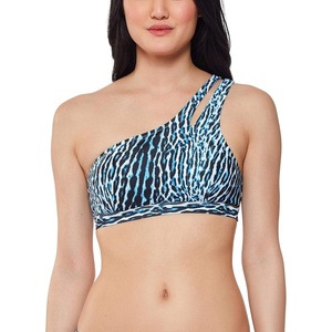 image:imageJessica Simpson Womens Mix amp Match Snake Print Swimsuit Separates Top amp BottomLeopard One Shoulder Top