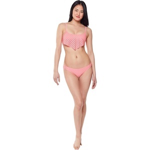 image:imageJessica Simpson Womens Mix amp Match Solid Eyelet Bikini Swimsuit Separates Top amp BottomFizz Bandana Top