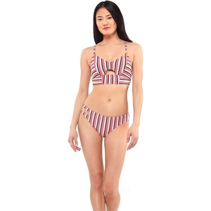 image:imageJessica Simpson Womens Mix amp Match Stripe Print Bikini Swimsuit Separates Top amp BottomBlue Mist