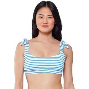 image:imageJessica Simpson Womens Mix amp Match Stripe Print Bikini Swimsuit Separates Top amp BottomBluebell Tie Strap Top