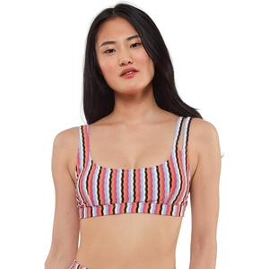 image:imageJessica Simpson Womens Mix amp Match Stripe Print Bikini Swimsuit Separates Top amp BottomGroovy Straight Neck Top