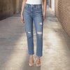 image:imageJessica Simpson Womens Spotlight High Rise Slim Straight Ankle StandardOn the Run