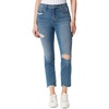 image:imageJessica Simpson Womens Spotlight High Rise Slim Straight Ankle StandardBlue Streak