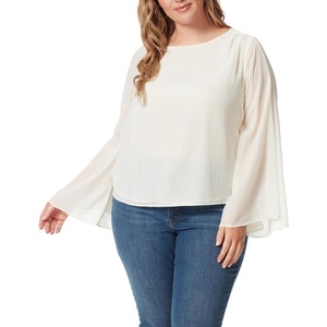 image:imageJessica Simpson Womens Monique Ruched Peplum TopGardenia
