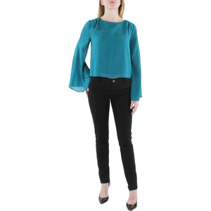 image:imageJessica Simpson Womens Monique Ruched Peplum TopOcean Depths