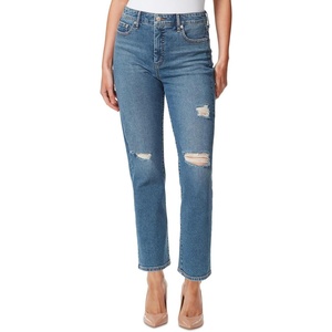image:imageJessica Simpson Womens Spotlight High Rise Slim Straight Ankle StandardOn the Run