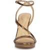 image:imageJessica Simpson Womens Dixia Ankle Strap Heeled SandalsBronze Mirror Metallic