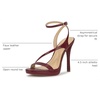 image:imageJessica Simpson Womens Dixia Ankle Strap Heeled SandalsChili Pepper Glazed Snake