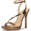 image:imageJessica Simpson Womens Dixia Ankle Strap Heeled SandalsBronze Mirror Metallic