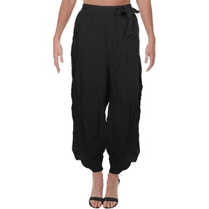 image:imageJessica Simpson Basic Solids Tie Waist Beach Pants CoverUpBlack Pants
