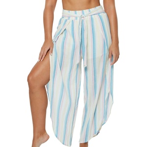 image:imageJessica Simpson Basic Solids Tie Waist Beach Pants CoverUpMulti