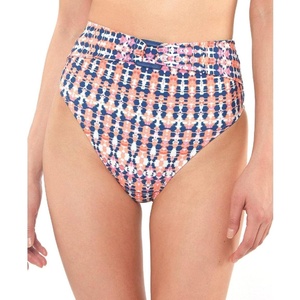 image:imageJessica Simpson Womens Mix amp Match Print Bikini Swimsuit Separates Top amp BottomFuschia High Waist Bottoms
