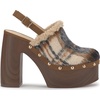 image:imageJessica Simpson Womens Cazea Studded Platform ClogNeutralNavy Brushed Plaid