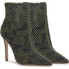 image:imageJessica Simpson Womens Pazra Embellished Stiletto BootieDeep Moss Combo Camo Fishnet