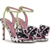 image:imageJessica Simpson Womens Olivine Bow Heeled SandalBlackWhiteLilac Satin