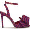 image:imageJessica Simpson Womens Olivine Bow Heeled SandalBlue Red Combo Stripe Satin