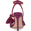 image:imageJessica Simpson Womens Olivine Bow Heeled SandalBlue Red Combo Stripe Satin