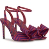 image:imageJessica Simpson Womens Olivine Bow Heeled SandalBlue Red Combo Stripe Satin