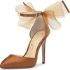 image:imageJessica Simpson Phindies Tulle Bow PumpGolden Copper Satin