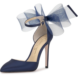image:imageJessica Simpson Phindies Tulle Bow PumpNavy Baby