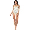 image:imageJessica Simpson Gardenia Paradise Tie Waist OnePieceLemon Pattern Tie Waist