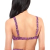 image:imageJessica Simpson Snake Charmer Side Shirred Hipster BottomsFuchsia Underwire Bikini Top