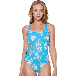 image:imageJessica Simpson Gardenia Paradise Tie Waist OnePieceCaspian Multi