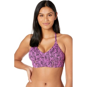 image:imageJessica Simpson Snake Charmer Side Shirred Hipster BottomsFuchsia Cropped Cami Top
