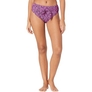 image:imageJessica Simpson Snake Charmer Side Shirred Hipster BottomsFuchsia High Waist Bottoms