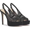 image:imageJessica Simpson Womens Sibilla Slingback Platform PumpsBlackPewter Lurex Lace