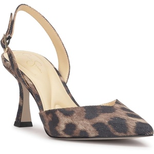 image:imageJessica Simpson Womens Fyvera Classic Slingback PumpsSafari Cloudy Leopard