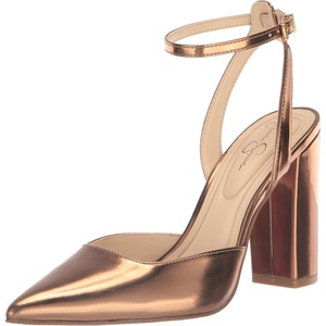 image:imageJessica Simpson Womens Nazela Pointed Toe PumpsBronze Mirror Metallic