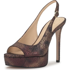 image:imageJessica Simpson Womens Sibilla Slingback Platform PumpsBronze Multi Speckled Snake Print