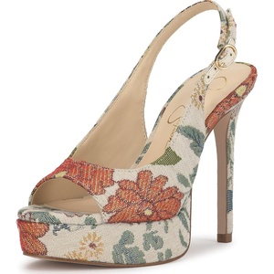 image:imageJessica Simpson Womens Sibilla Slingback Platform PumpsCream Multi