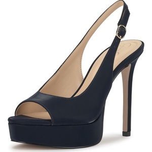 image:imageJessica Simpson Womens Sibilla Slingback Platform PumpsDark Night Sateen