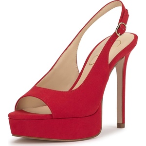 image:imageJessica Simpson Womens Sibilla Slingback Platform PumpsRed Muse Supreme Microsuede